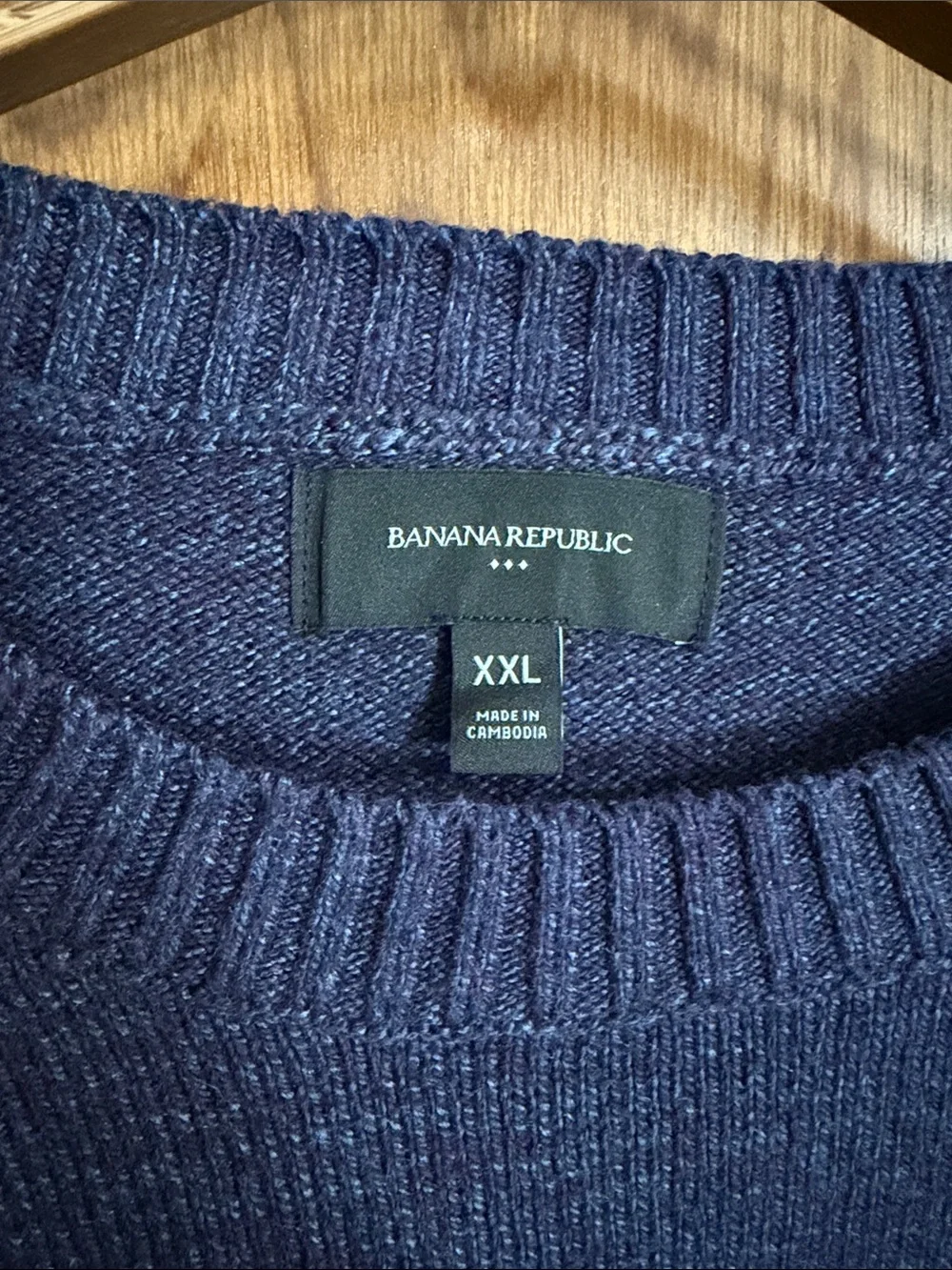 Banana Republic Men's Crewneck Sweater - Deep Navy & Purple